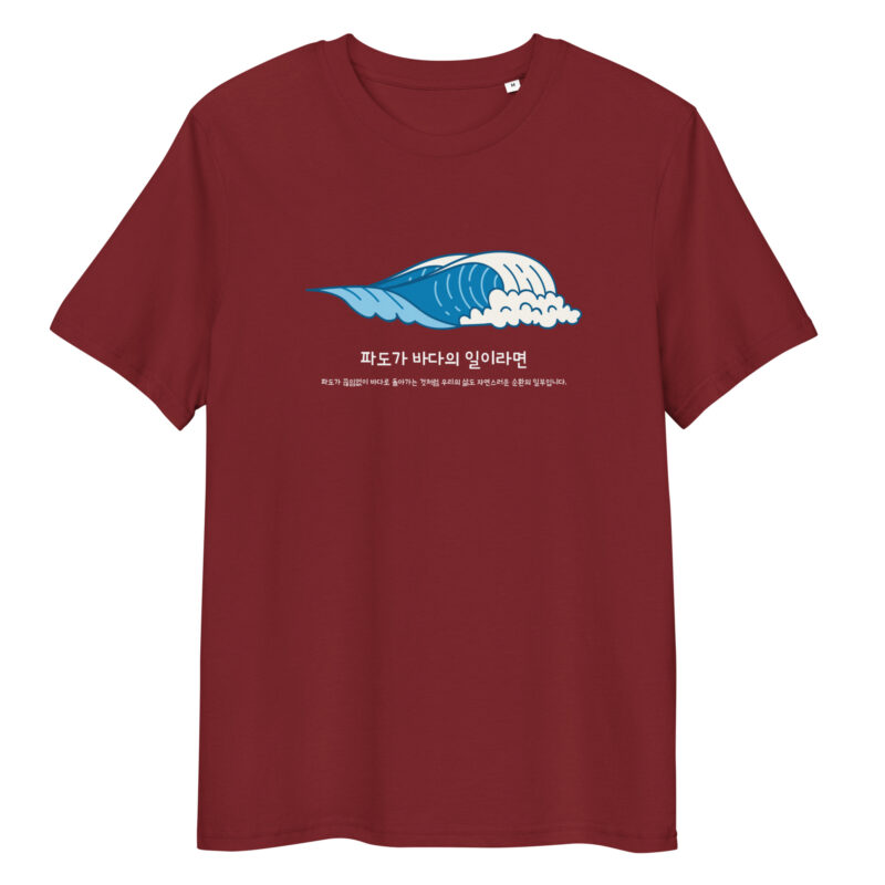 Organic Cotton T-shirt – If Waves are the Work of the Sea